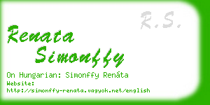 renata simonffy business card